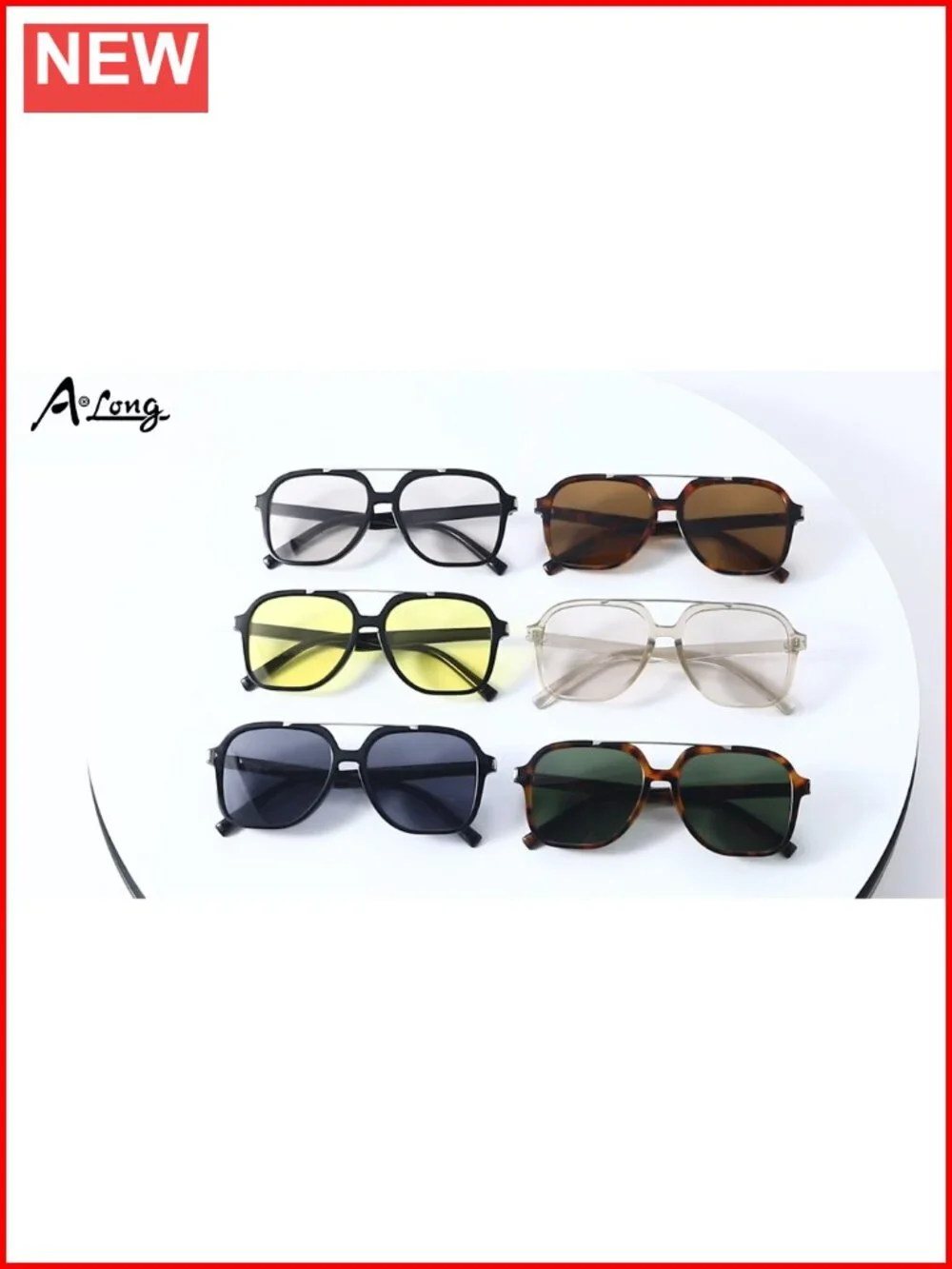 Classic Retro Aviator Sunglasses Women Men UV400 Protection Double Bridge Pilot